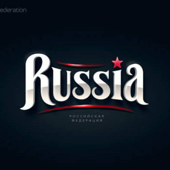 Logos tipográficos de países rusia