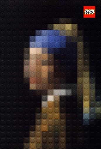 obras de arte en pixel art realizadas con fichas lego