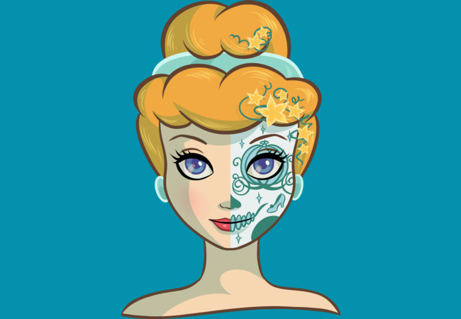 Princesas de Disney maquilladas como catrinas por Ell