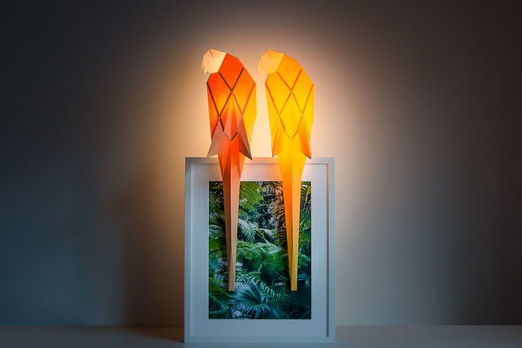Diseños de lámparas origami inspiradas en animales