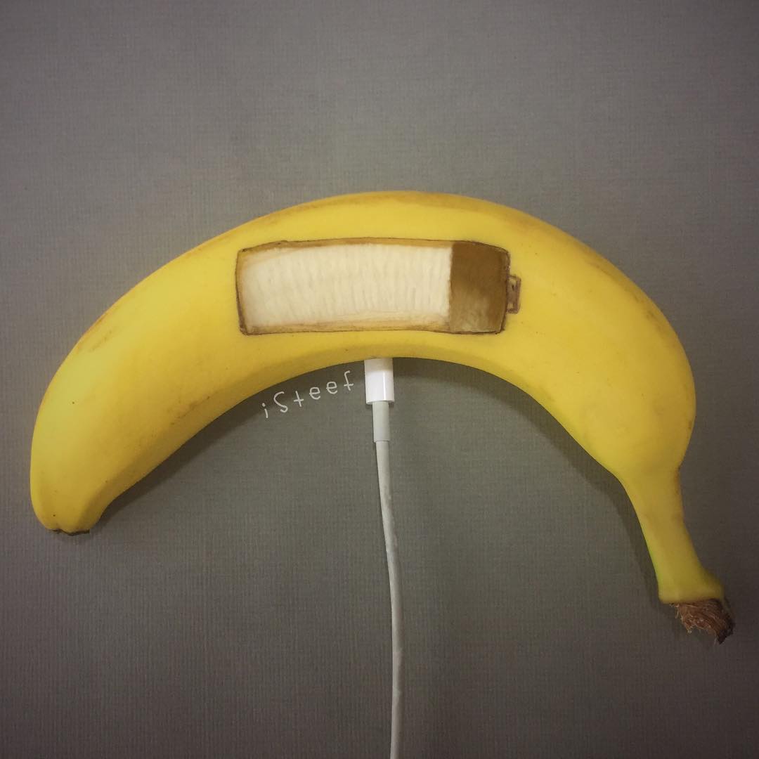 Esculturas hechas en plátanos