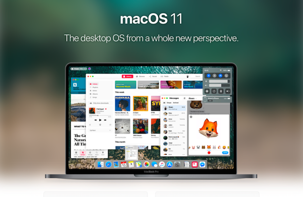 concepto de diseño para MacOS 11