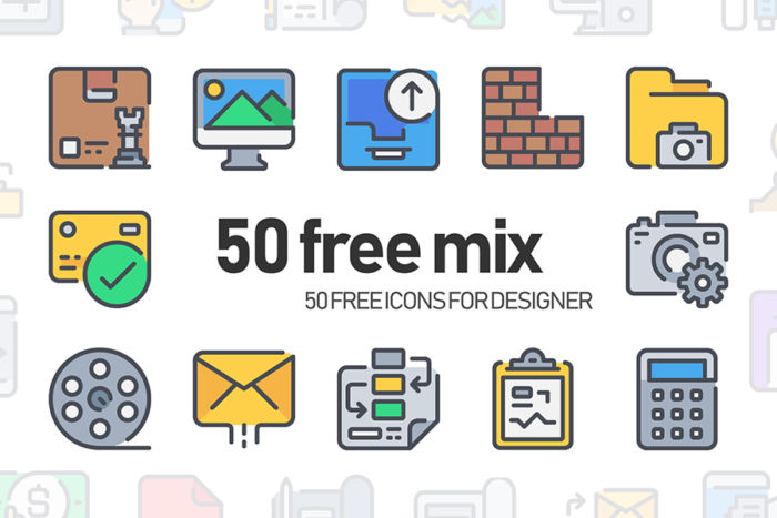 Paquete de 50 iconos simples para descargar gratis
